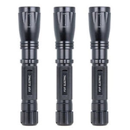 All households should have an emergency flashlight. Feit Electric 500 Lumen Flashlight 3-pack with batteries included. This is one of the brightest LED flashlights made.Features Sliding Zoom (wide & narrow beam),& 160 Lumens at Low Power.