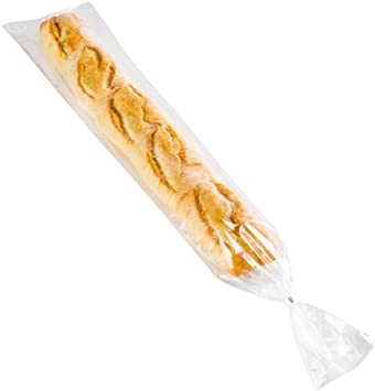 Bag Tek 28 Inch x 6 Inch Bread Bags, 250 With Wicket Dispenser Bread Loag Bags - Mirco Perforated, Freezer Safe, Clear Plastic Baugette Bags, Disposable - Restaurantware