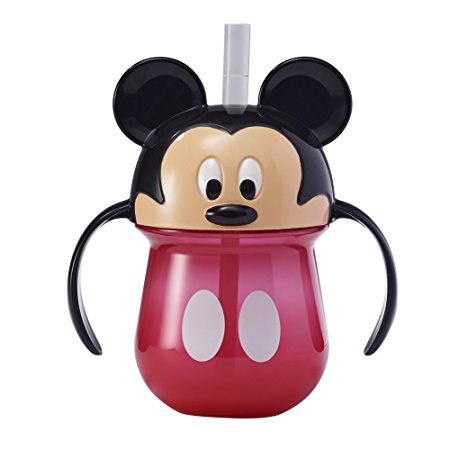 The First Years Disney Baby Trainer Straw Cup with Handles, Mickey