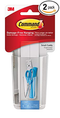 Command Clear Caddy, Small, 1-Caddy, 2-Pack (2-Caddies Total)