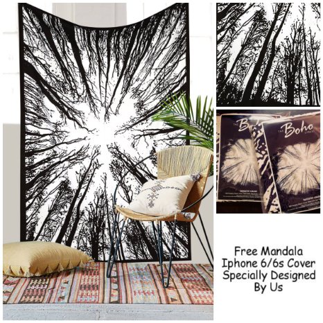 Exclusive Psychedelic Forest Tapestry By "The Boho Street", Beautiful Indian Wall Art, Perfect Valentine Gift, Hippie Wall Hanging, Bohemian Bedspread