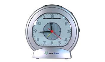 Sonic Alert SBA475SS Analogue Loud Plus Vibrating Alarm Clock - Silver- Uk Version
