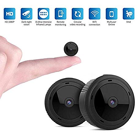 Mini Spy Camera, OOOUSE Mini WiFi Hidden Camera Wireless HD 1080P Security Camera with Night Vision Motion Detection, Wide-Angle Monitoring, Audio-Visual Synchronized Recording and Video Recording