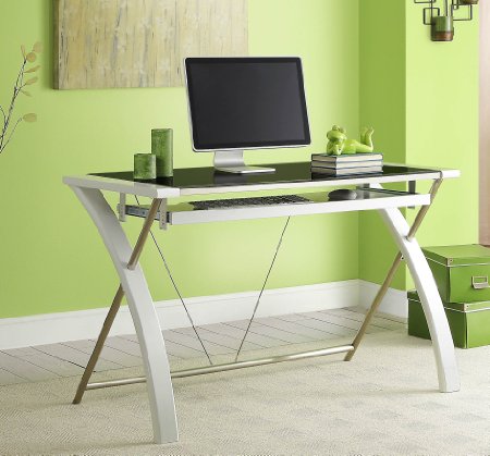 Whalen Furniture ECOM-ZARDK-WH Zara Desk 48-Inch White