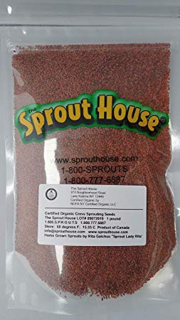 The Sprout House Certified Organic and Non-GMO Garden Cress Sprouting Seeds 1 Pound