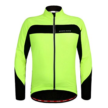 WOLFBIKE Fleece Thermal Mountain Bike Cyclewear Men Jacket Breathable Clothing Long Sleeve Cycling Jersey and Tights Suit