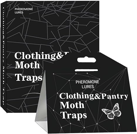 13 Packs Pantry Moth Traps - Safe and Odorless with Extra Strength Pheromones for Food Storage and Protection of Cabinet Items