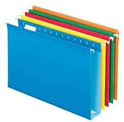 Office Depot Extra Capacity Hanging Folders with Reinforced Tabs, 2in Expansion, 1/5 Tab Cut, Legal Size, Standard Green, pk of 25, OD4153X2ASST