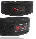 Olympiada Low Profile Weight Lifting Belt 4--inch Black - For WeightLifting Gym Crossfit and Fitness - Safely Support and Protect your Back from Injury