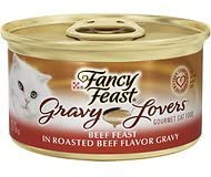 Fancy Feast Gravy Lovers Beef Feast in Roasted Beef Flavor Gravy Cat Food, 3 oz, 12 Cans