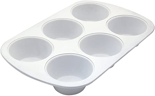Range Kleen CeramaBake 6-Cup Jumbo Muffin Pan, 13.4” L x 8.7” W x 1.5” H