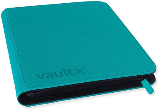 Vault X Premium eXo-Tec Binder - 9 Pocket Trading Card Album Folder - 360 Side Loading Pocket Binder for TCG (Teal)