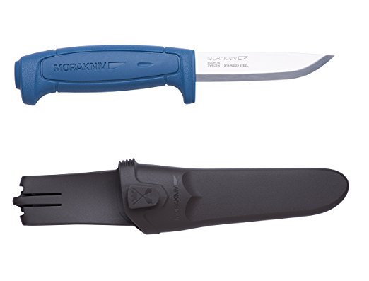 Morakniv Craftline Basic 546 Fixed Utility Knife with Sandvik Stainless Steel Blade and Combi Sheath, 3.6"