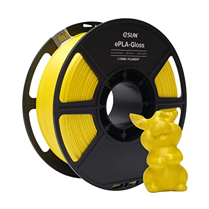 eSUN Gloss PLA Filament 1.75mm, PLA 3D Printer Filament, 1KG Spool 3D Printing Filament for 3D Printers, Yellow