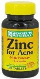 Zinc for Acne Good N Natural 100 Tabs Pack of 2