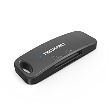 TeckNet USB 3.0 All-in-1 Memory Card Reader Adapter 8 in 1 for SDXC, SDHC, SD, MMC, RS-MMC, Micro SDXC, Micro SD, Micro SDHC Card, Support UHS-I Cards