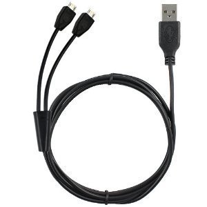 iFlash® Dual Micro USB / Mini USB Splitter Cable - Charge up two Devices (One Micro and One Mini USB) - Ideal for MicroUSB or MiniUSB Smartphones Such As Android, BlackBerry, HTC, Samsung... Mobile Phones, mp3 players, Digital Cameras, GPS, and Many More