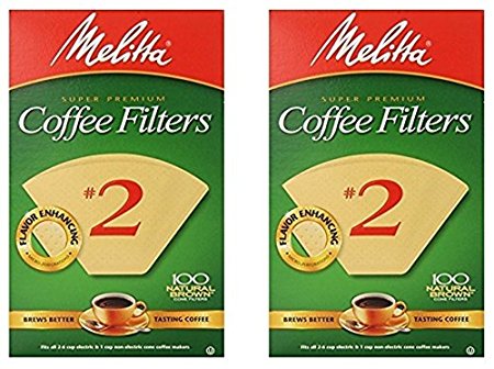 Cone Coffee Filter #2 - Natural Brown 100 Count (2 Pack)