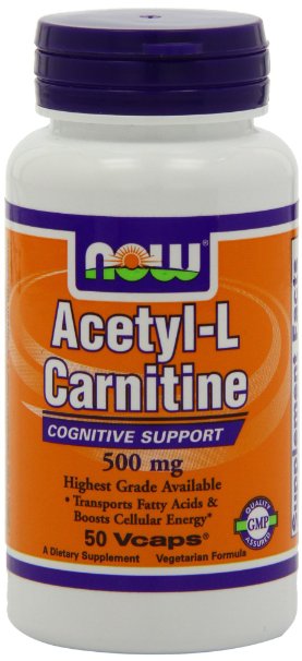 NOW Foods Acetyl L-carnitine 500mg 50 Capsules