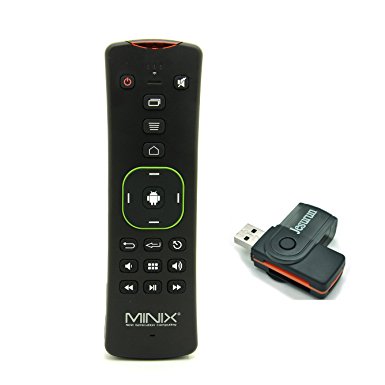 Minix Neo A2 Lite NEO 2.4GHz Wireless Air fly Mouse Remote with Keyboard for Android, Windows, Apple, Kodi/XBMC   free Jesurun® USB2.0 All in One card reader Random Color
