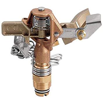 Orbit Sprinkler System 1/2-Inch Brass Impact Head with 20-40-Foot Coverage 55032