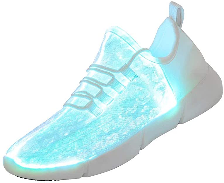 Fiber Optic LED Shoes Light Up Sneakers for Women Men with USB Charging Flash.