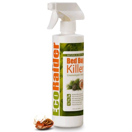 Bed Bug Killer by EcoRaider 100 Fast Kill and Extended Protection Green and Non-toxic  Most Effective Natural Bed Bug spray by Entomological Society of America Journal Publication