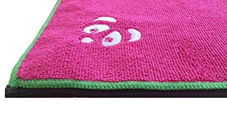 HOT Yoga Towel Non-Slip (24" x72") Insanely Absorbent Microfiber, Protect Your Yoga Mat, Super Lightweight,Non Slip Folds Up Very Small Use for Bikram Yoga Pilates Travel. Hygienic and Machine washable!