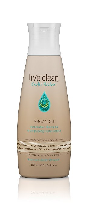 Live Clean Exotic Nectar Argan Oil Restorative Shampoo, 12 Fluid Ounce