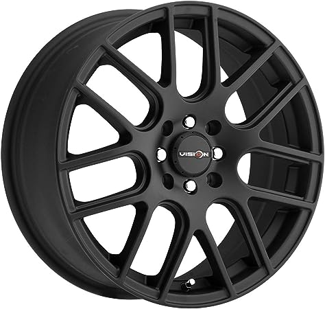 Vision 426 Cross Matte Black Wheel with Painted Finish (16 x 7. inches /5 x 100 mm, 38 mm Offset)