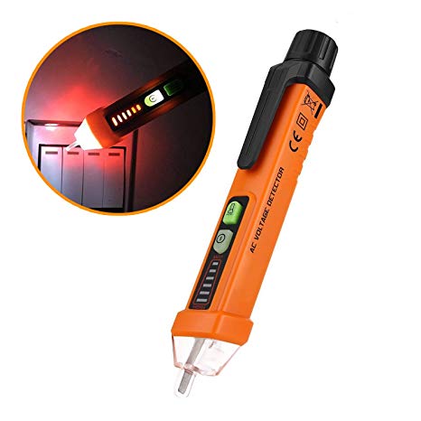 Electric Voltage Tester Non-Contact – J-DEAL Electrical Voltage Detector Pen 12-1000V AC Inductive Digital Voltage Measuring Tool with LED Flashlight, Alarm Mode, Live / Null Wire Judgment, Adjustable