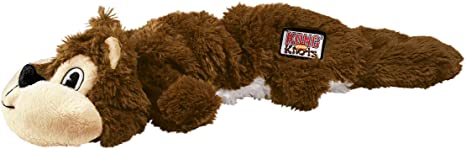 KONG - Scrunch Knots Squirrel - Internal Knotted Ropes and Minimal Stuffing for Less Mess - for Medium/Large Dogs