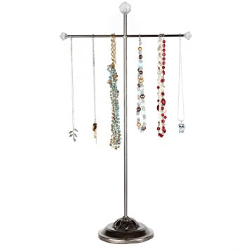 Home-X Metal Jewelry Tree Hanger Organizer