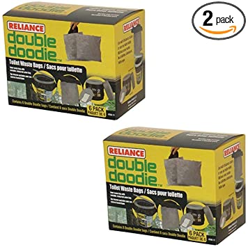 Reliance 2683-13 Double Doodie 2 Liter Portable Toilet Waste Bags (12 Bags)