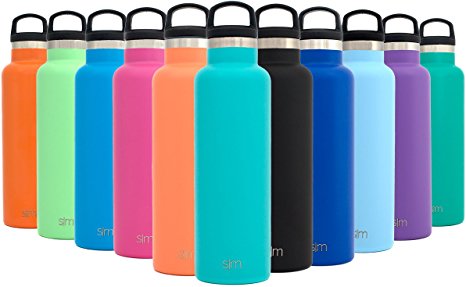 Simple Modern 20oz Vacuum Insulated Stainless Steel Water Bottle - Ascent Narrow Mouth Thermos Travel Mug - Double Walled Flask - Powder Coated Hydro Canteen