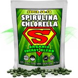 Spirulina Chlorella Super 50-50 Organic Energy-Blend 1000 Tablets