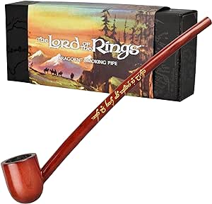 Pulsar Shire Pipes - ARAGORN Cherry Churchwarden Tobacco Pipe - 9" Long - Officially Licensed The Lord of the Rings Collectible