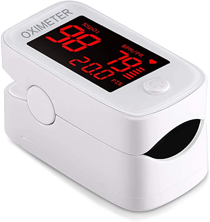 Pulse Oximeter Fingertip, MEETWIN Premium Oxygen Saturation Monitor, Oxygen Monitor, O2 Saturation Monitor, LED Portable Oximetry with Batteries and Lanyard Included