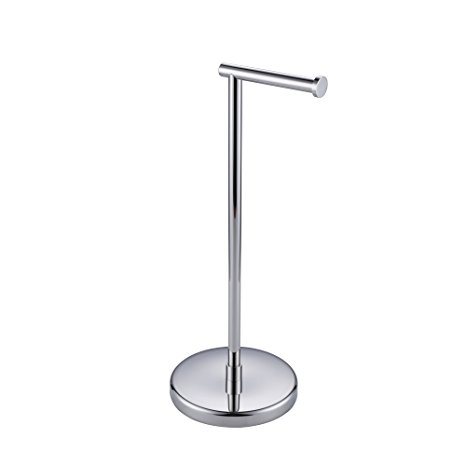 Kes Free Standing Toilet Paper Holder SUS 304 Stainless Steel Rustproof Pedestal Lavatory Tissue Roll Holder Floor Stand Storage Modern Polished finish, BPH280S1