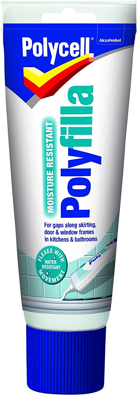 Polycell Ready Mixed Tube Moisture Resistant Polyfilla, 330 g - White