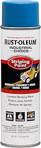 Rust-Oleum 263446 Industrial Choice Inverted Striping Spray Paint 18 oz, 17 Fl Oz (Pack of 1), Dark Blue/Blue