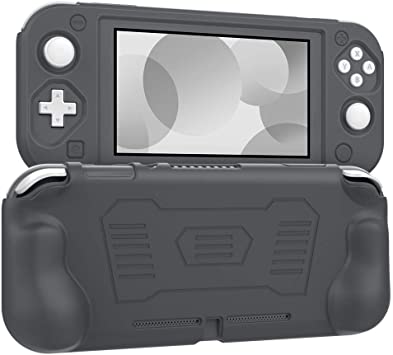 MoKo Grip Case Compatible with Nintendo Switch Lite, Anti-Collision Non-Slip Shockproof Silicone Case Cover Shell Compatible with Nintendo Switch Lite 2019 - Gray