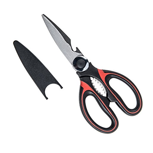 CO-Z Heavy Duty Kitchen Shears Multi-Purpose Utility Scissors for Chicken, Poultry, Fish, Meat, Vegetables, Herbs, and BBQ's