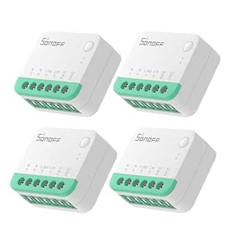 SONOFF MINIR4M 10A Matter Smart Switch, Universal DIY Module for Smart Home Automation Solution, Compatible with Alexa & Google Home Assistant, No Hub Required, 4 Pack