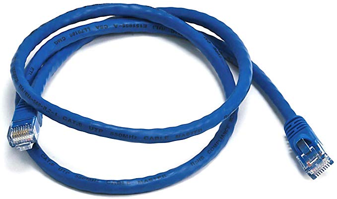 Monoprice 3FT 24AWG Cat6 550MHz UTP Ethernet Bare Copper Network Cable - Blue