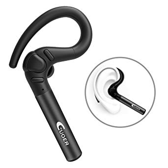 Guoer Bluetooth 4.1 Headset Noise Cancellation and Hands-free Stereo Bluetooth Earphone Bluetooth Earpiece Bluetooth Earbud,Microphone Volume Control, Compatible with iPhone Android Smartphones(Black)