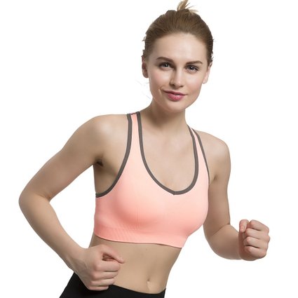 Womens Sports Bras High Impact Support Seamless Yoga bra with Removable Cups