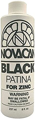 Novacan Black Patina For Zinc 8 oz Stained Glass Supplies