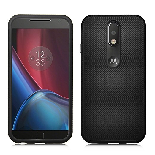 Motorola Moto G4 Case/G4 Plus Case, IVSO Moto G4/G4 Plus High Quality [Shockproof] [Dual Protection] Super Frosted Shield Cover   Soft TPU Protective case for Motorola Moto G4 /G4 Plus Phone(Black)