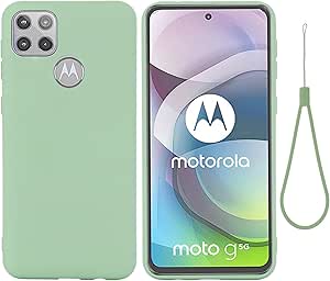 for Motorola One 5G Ace Case, Liquid Silicone Gel Rubber Shockproof Slim Phone Case Bumper Cover Full Body Protection Designed for Women Men -Green